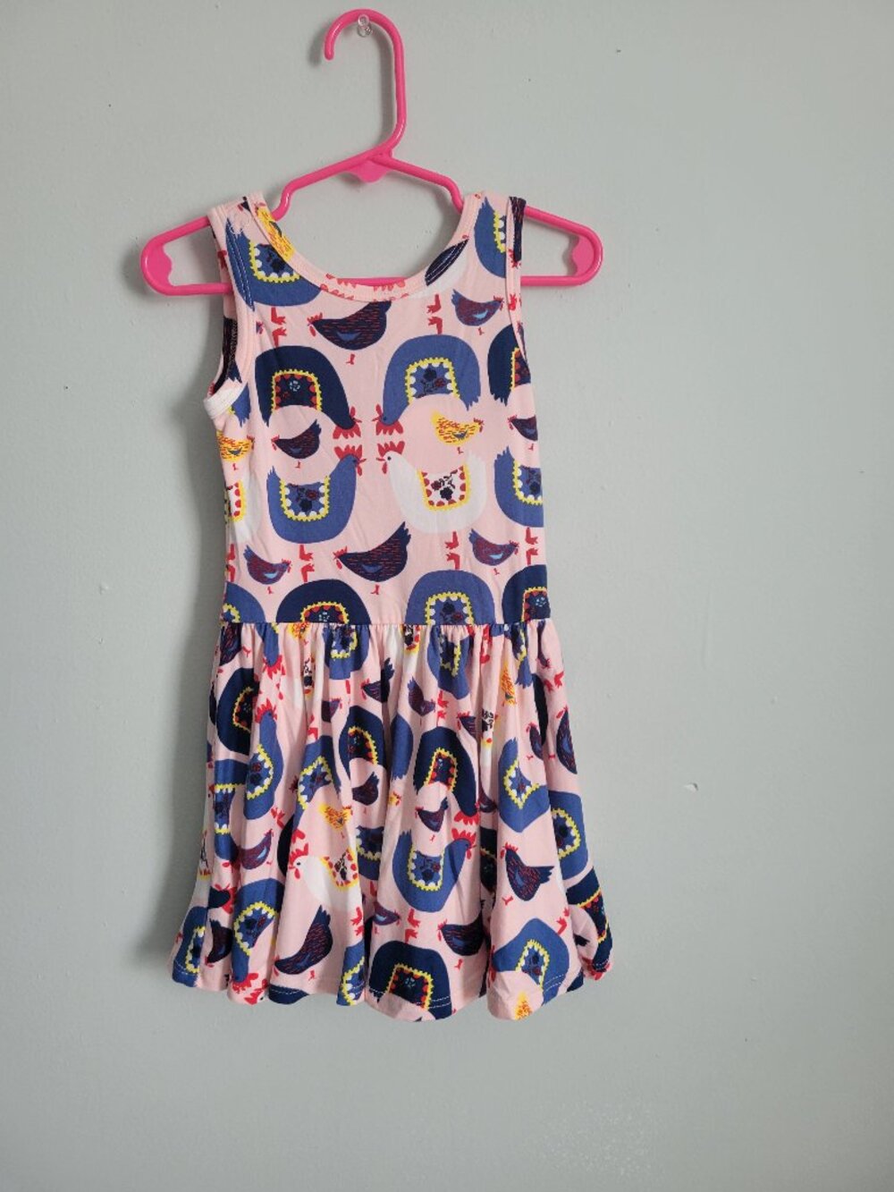 Dress Dot Dot Smile Dress Girl's 2T Toddler Blue Chicken Twirl Tank NWT